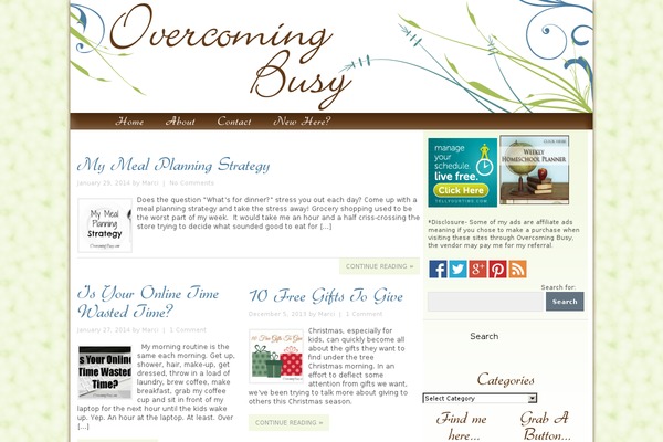 overcomingbusy.com site used Overcoming-busy