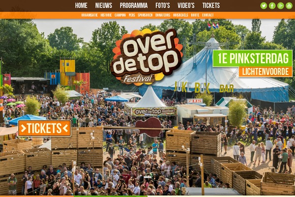 overdetopfestival.nl site used Overdetop