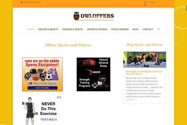 owloffers.com site used Divi