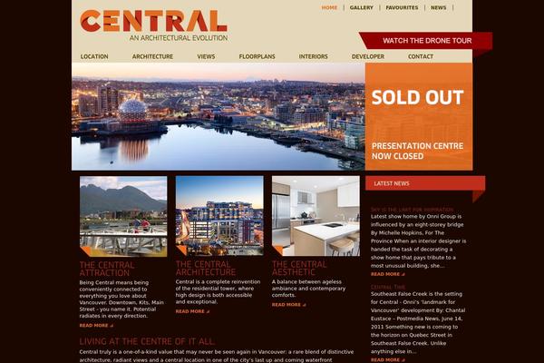 Central theme site design template sample