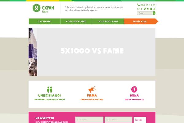 oxfam.it site used Sevenlike
