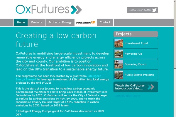 oxfutures.org site used Oxfutures
