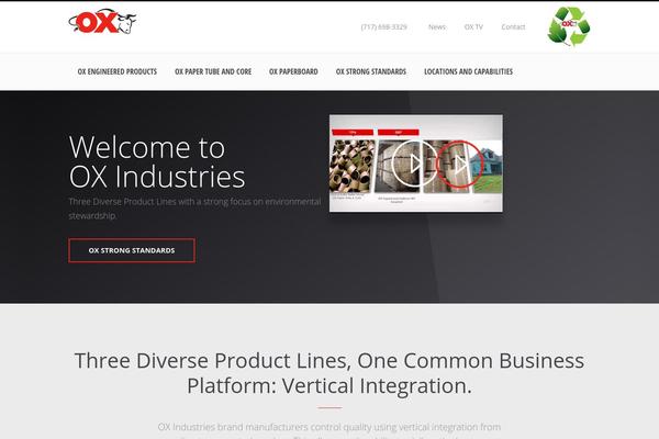 Ox theme site design template sample