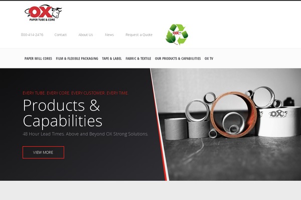 Ox theme site design template sample
