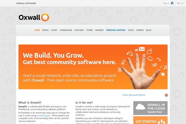 oxwall.org site used Oxwall