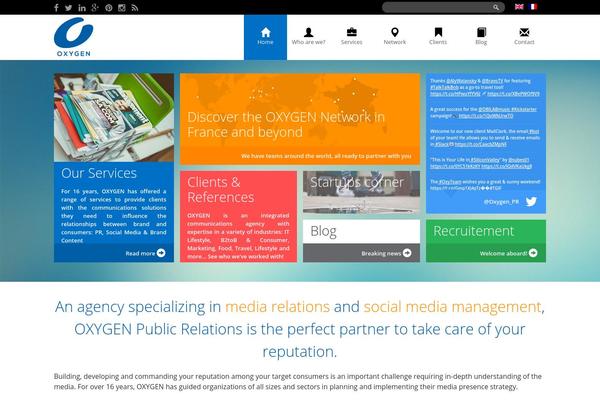 Oxygen theme site design template sample