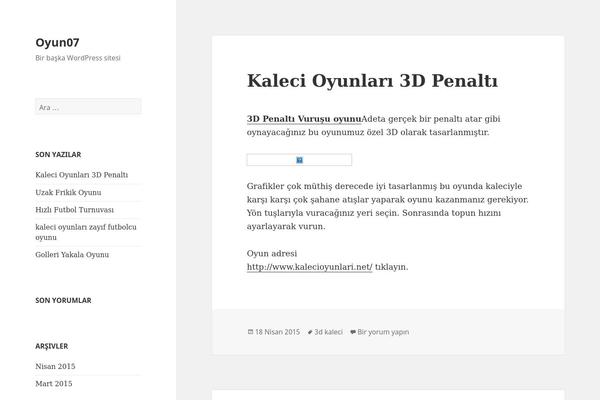 Twenty Fifteen theme site design template sample