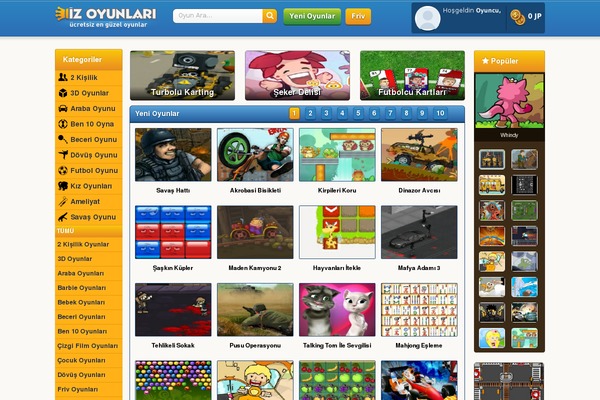 oyunlariz.com site used Oyunlar