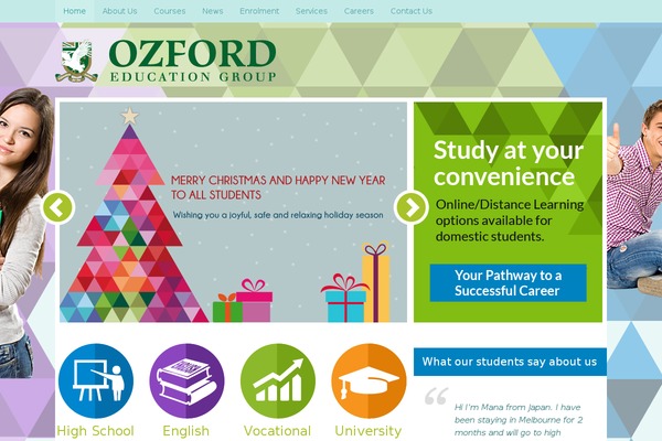 ozford.edu.au site used Crave Theme