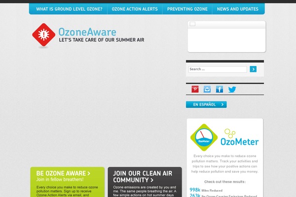 ozoneaware.org site used Ozoneaware