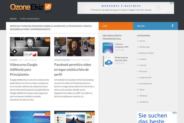 Hueman theme site design template sample