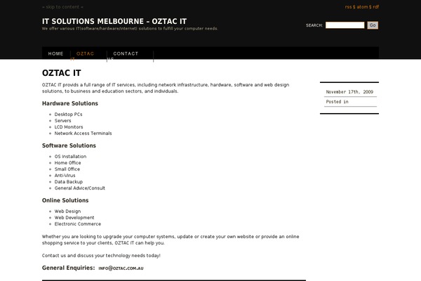 oztac.com.au site used Ocular Professor