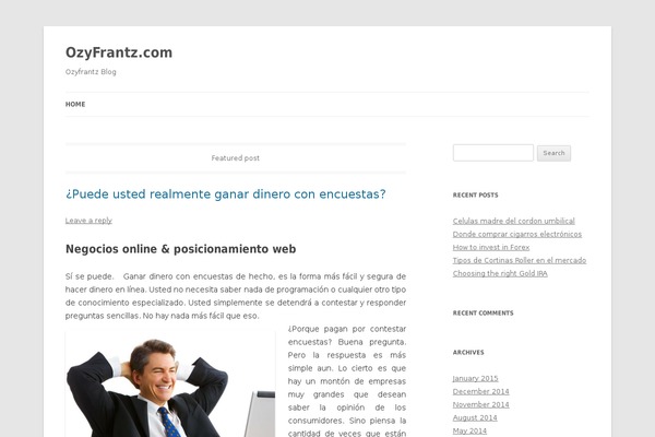 Twenty Twelve theme site design template sample