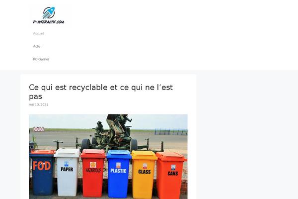 GeneratePress theme site design template sample