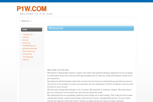 p1w.com site used Light and Modern