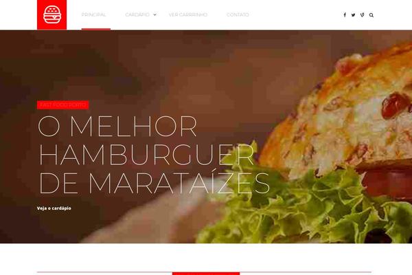 Fast-food theme site design template sample