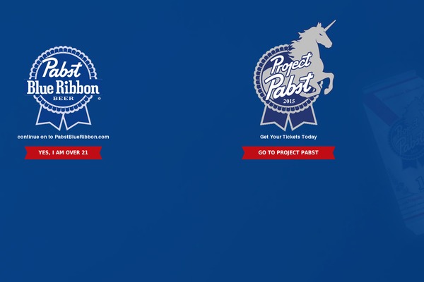 pabst.com site used Pabst