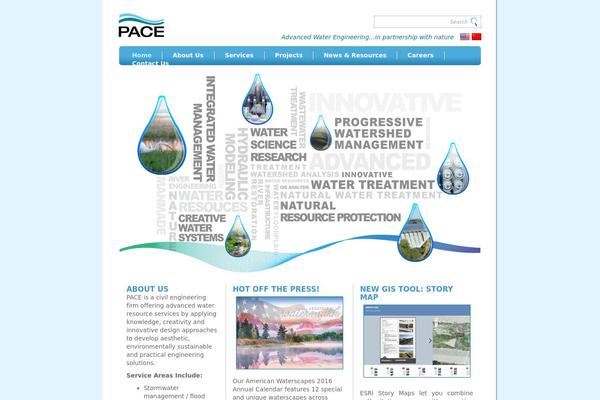 Pace theme site design template sample