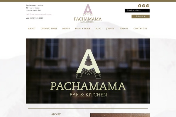 pachamamalondon.com site used Pachamama