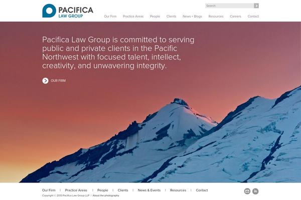 Pacifica theme site design template sample
