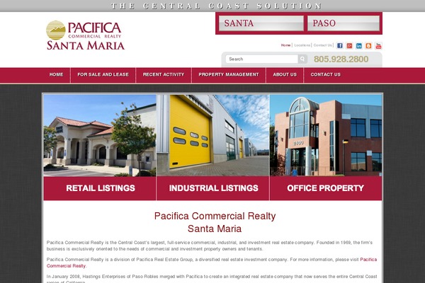pacificasantamaria.com site used Blue-and-greyy