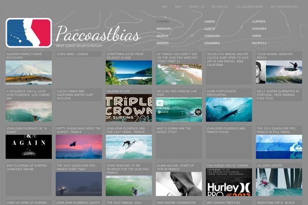 pacificcoastbias.com site used Fontfolioresponsive