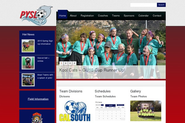 pacificyouthsoccer.org site used Pysl