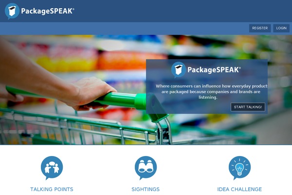packagespeak.com site used Packagespeak