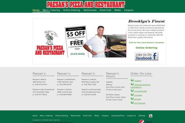paesanspizza.com site used Vision