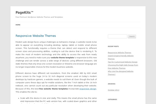 Twenty Twelve theme site design template sample