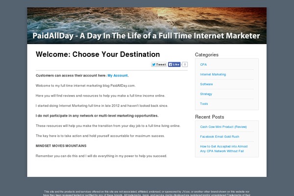 WordPress website example screenshot