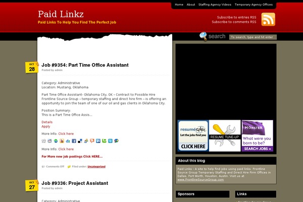 WordPress website example screenshot