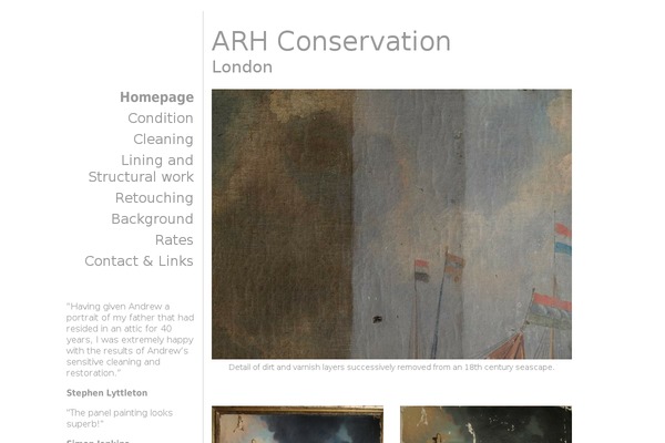 paintingconservation.co.uk site used Arh