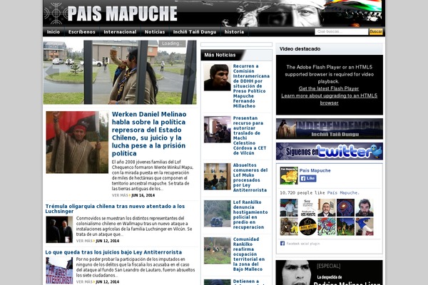 paismapuche.org site used Tiny-news-dev