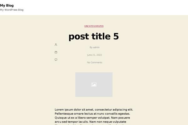 Twenty Twenty theme site design template sample