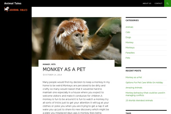 Twenty Fourteen theme site design template sample