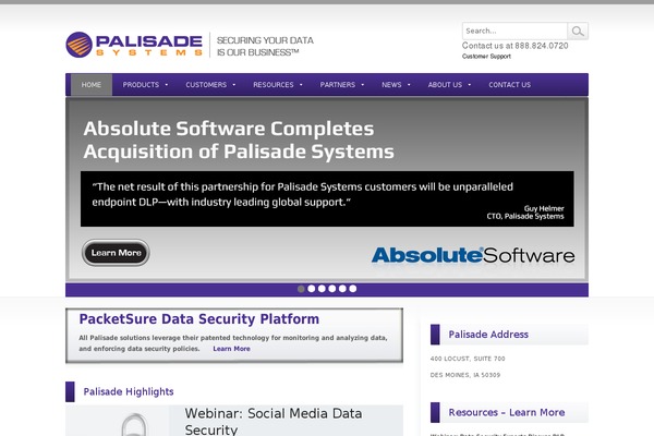 palisadesystems.com site used theDawn