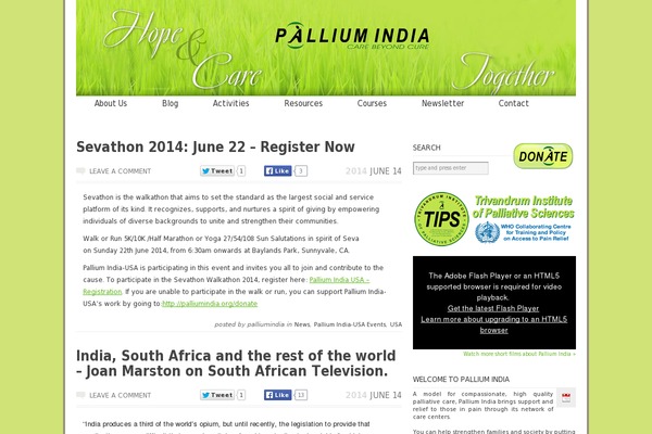 palliumindia.org site used Pallium