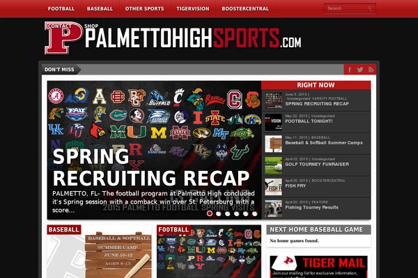 palmettohighsports.com site used Tigers