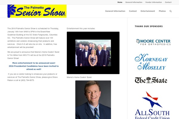 palmettoseniorshow.com site used Enfold