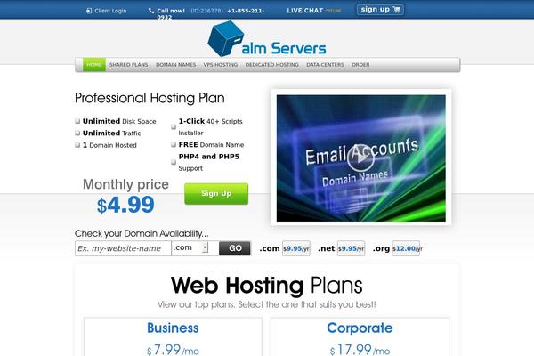 palmservers.com site used Smart-hosting