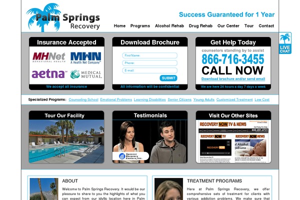 palmspringsrecovery.com site used Palm-springs