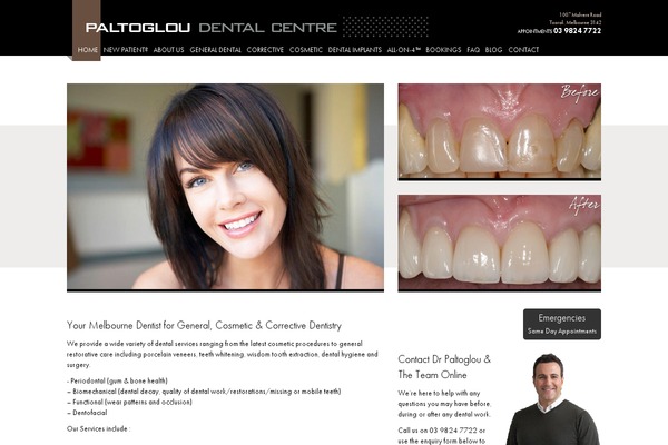 Dentist theme site design template sample