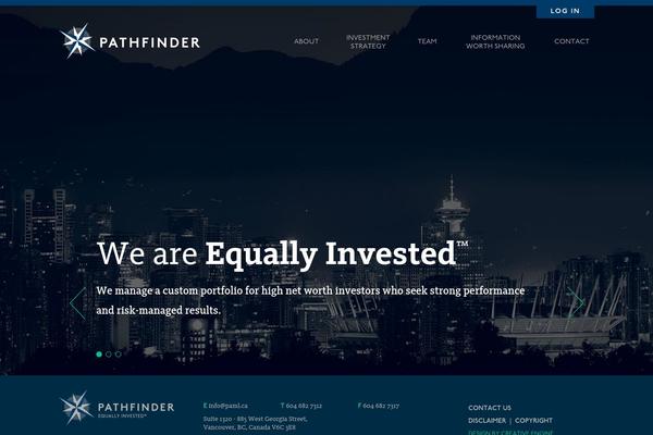 Pathfinder theme site design template sample