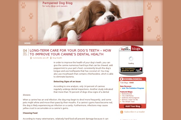 pampereddogblog.com site used Doglover