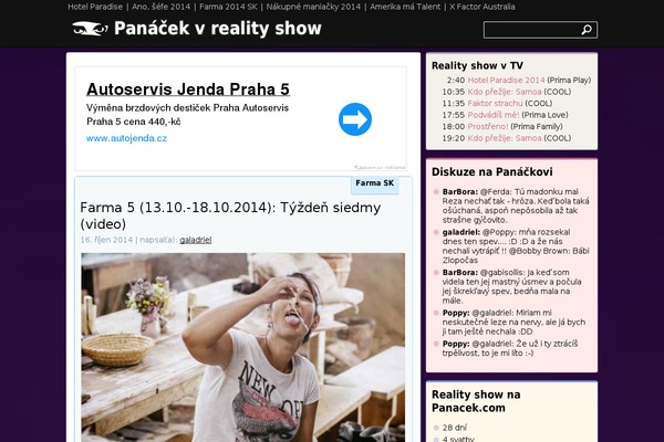 panacek.com site used Panacek