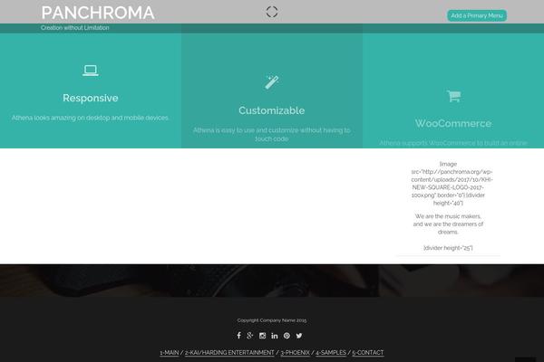 Athena theme site design template sample