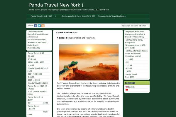 pandatravelnewyork.com site used Travel Blogger