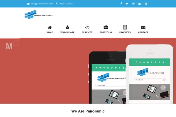 Panoramic theme site design template sample