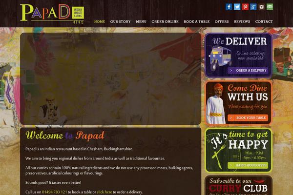 papadrestaurant.com site used Royalindia